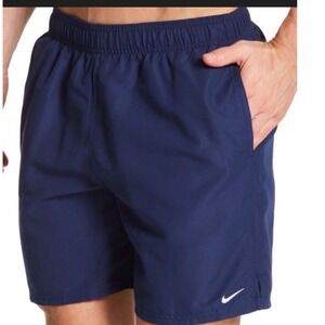 Nike Swim Mens Medium Navy Blue Swimsuit Trunks Shorts New with Tags